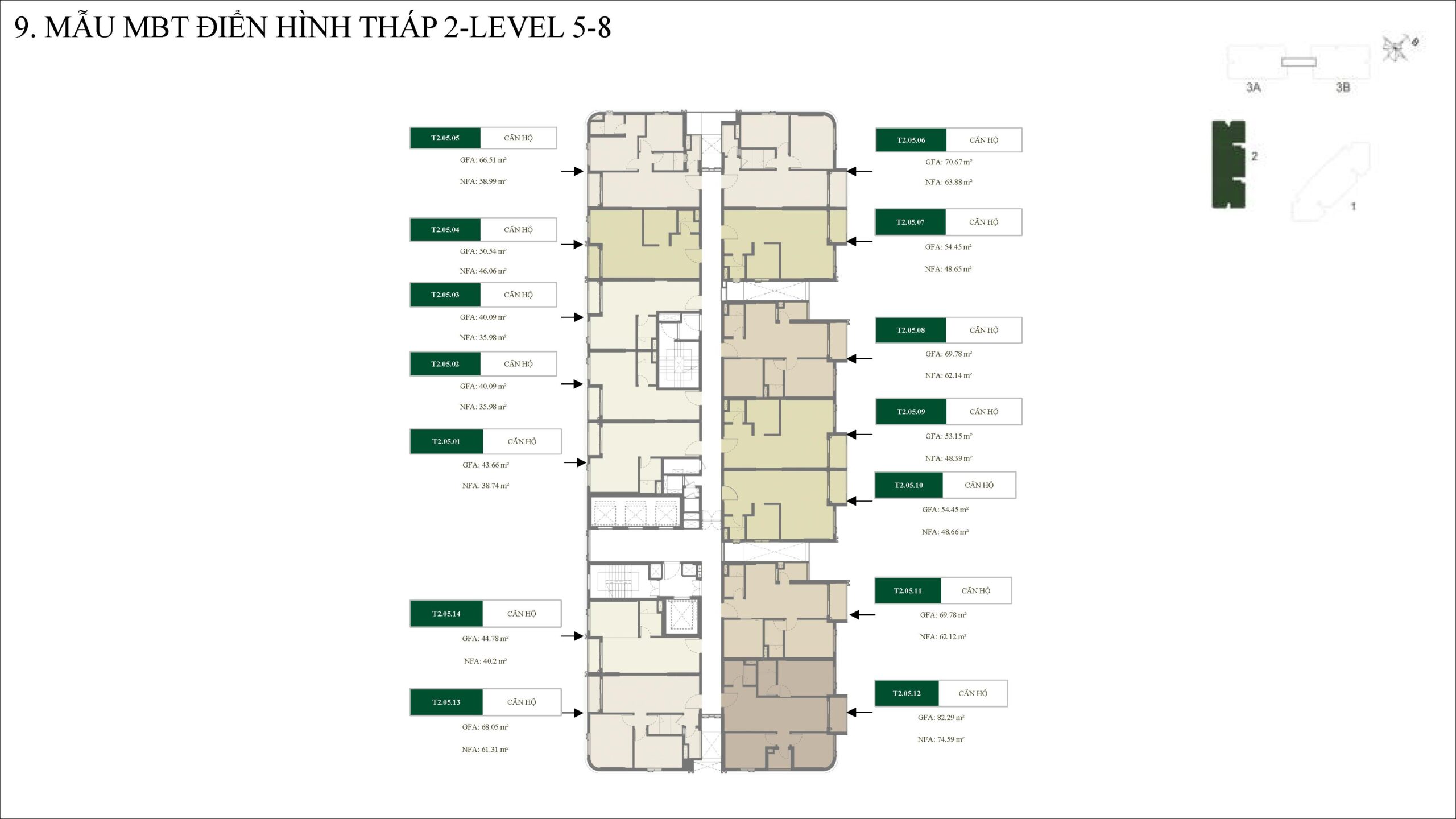 mặt bằng green skyline chi tiết
